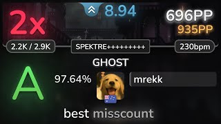 8.9 Mrekk Camellia - Ghost Spektre 97.64% 696Pp 2 - Osu