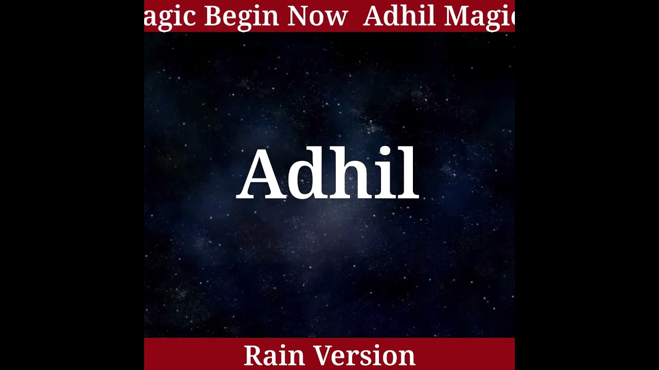 ✨ Adhil: Cosmic Harmony & Spiritual Awakening 🌌 Affirmations in Rain Sounds 🌧️