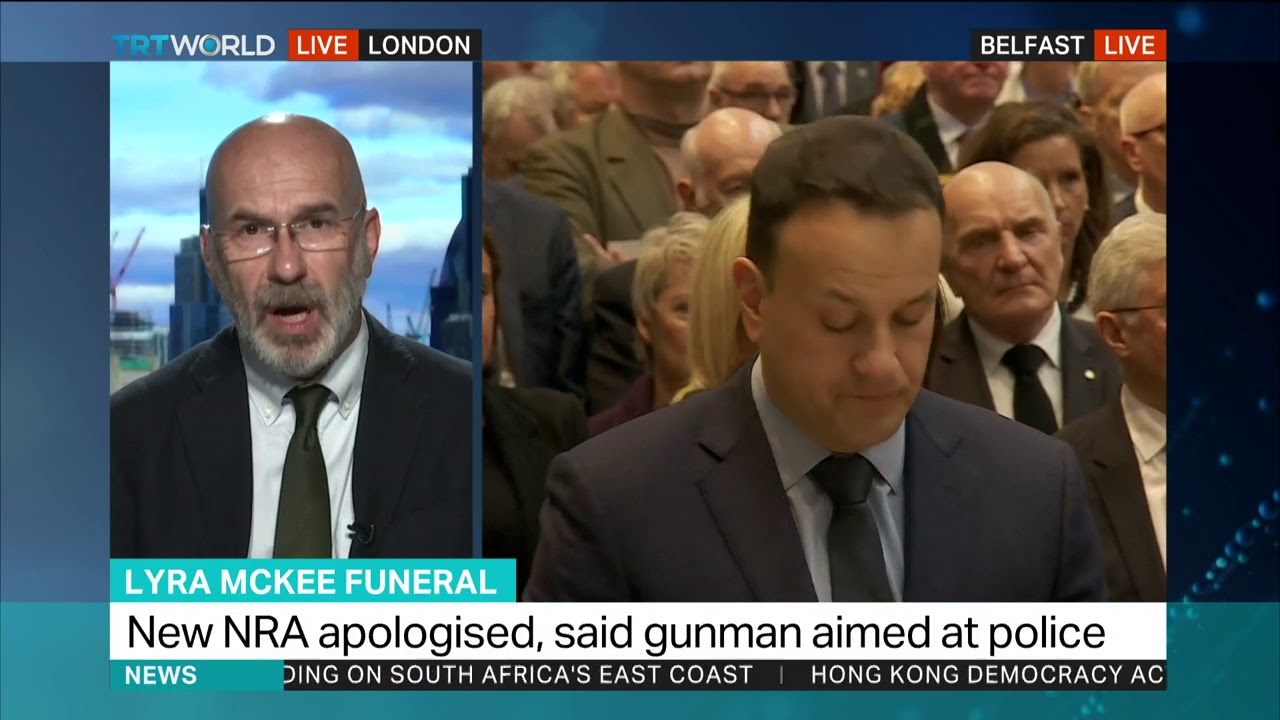 Young journalist shot dead in N Ireland honoured at funeral newspaper mockup