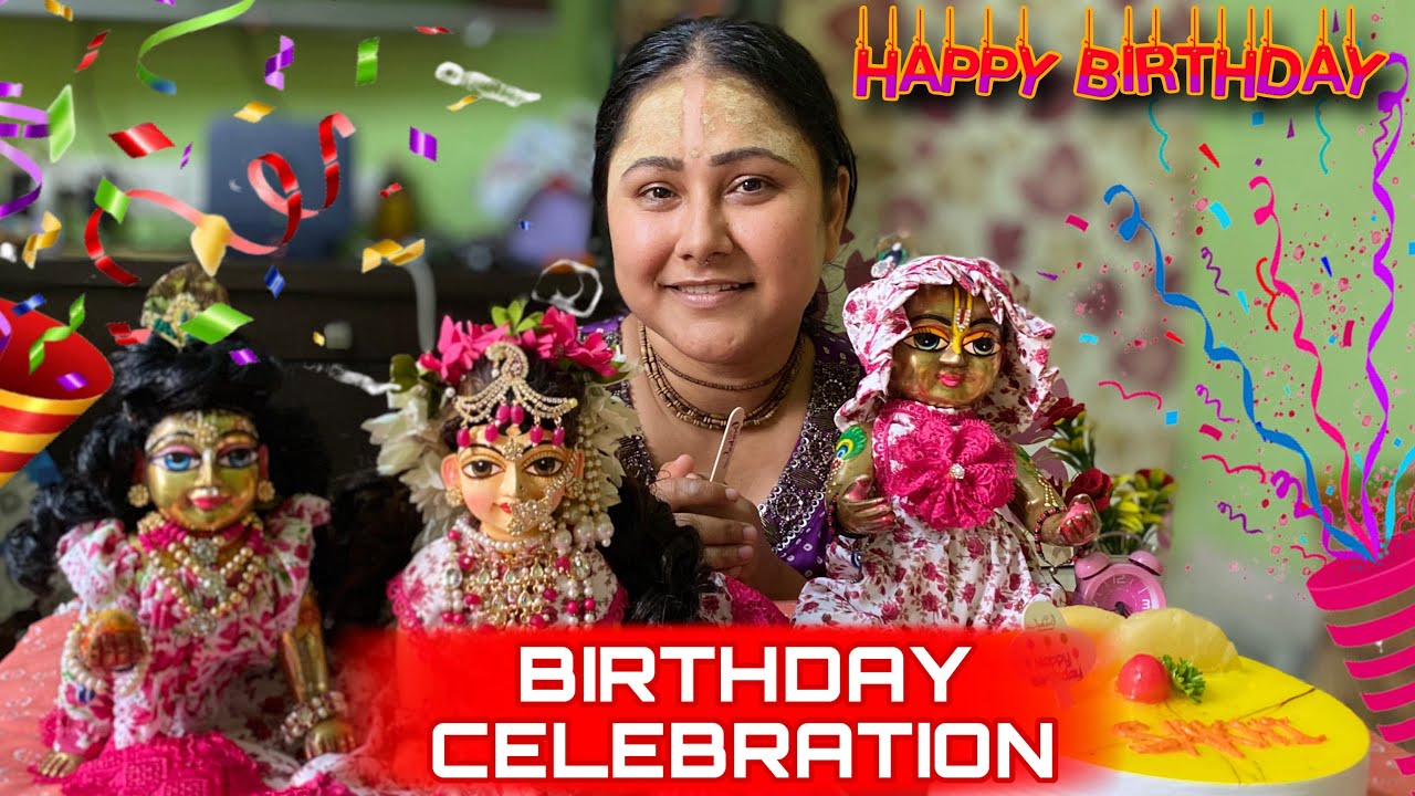 Krishna Das ka Birthday Celebration 🎉 #priyankapanditofficial6820 #laddugopal #birthday #celebration