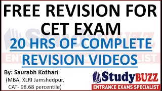 CET exam 2022: Free revision of all subjects | 20 hours of complete revision videos absolutely FREE