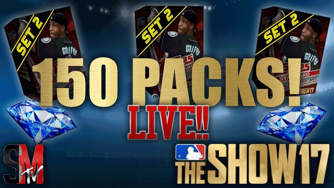 150 PACKS! WE PULLING DIAMONDS! MLB THE SHOW 17 PACK OPENING