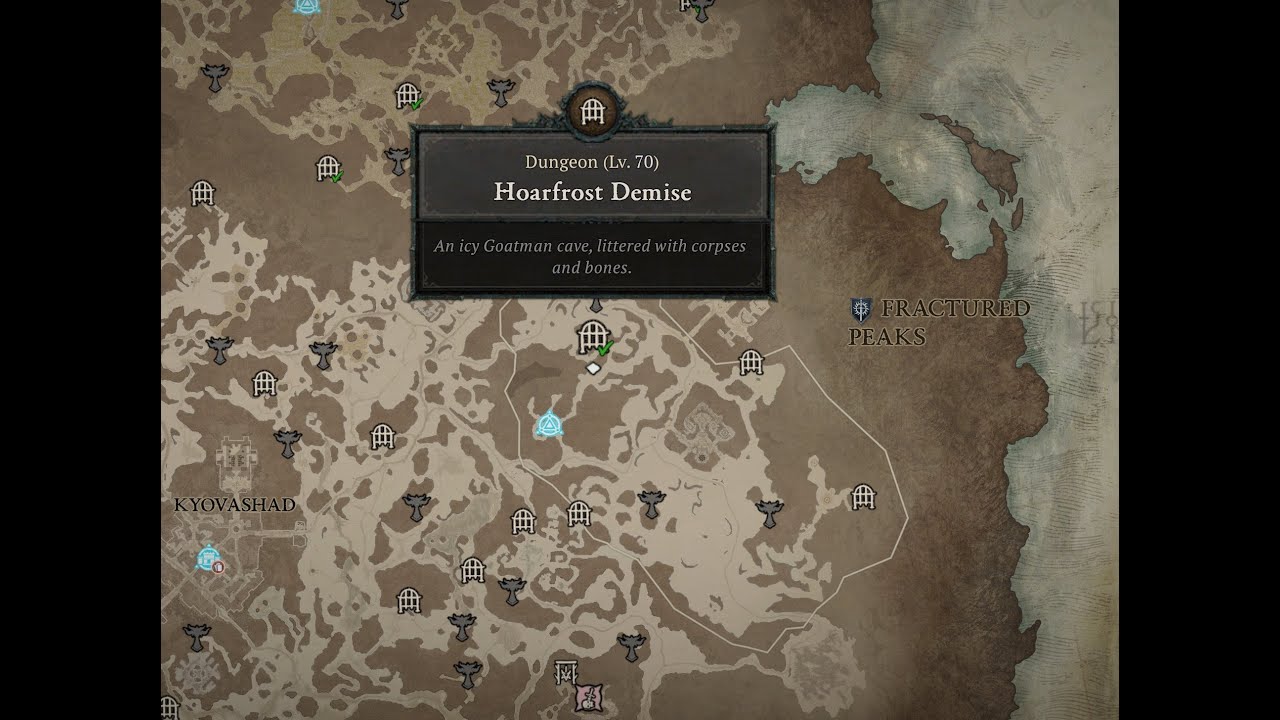 Diablo 4 - D4Tracker - Dungeon: Hoarfrost Demise (Blood-bathed Aspect) - YouTube