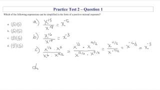 Algebra EOC Practice Test #2 Question #1