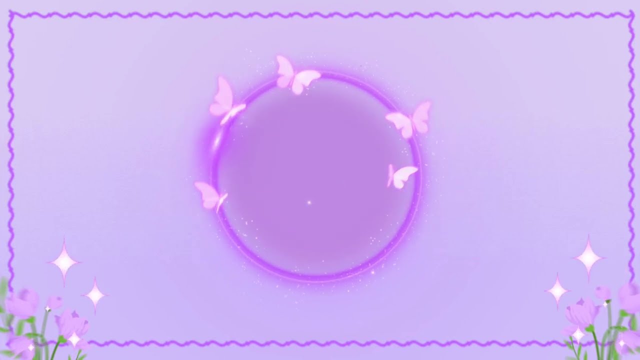 ⋆｡‧˚ʚ Cute Aesthetic (no text) free intro template | Purple Flowers ɞ˚‧｡⋆