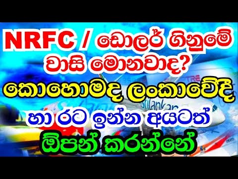 How do you Open NRFC bank Account & benefit of it for the migrant Sri Lankans 2022