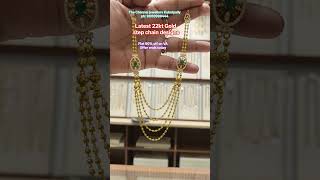Latest step chain designs లేటెస్ట్ చంద్రహారాలు మోడల్స్ #gold #trending #jewellery #sale #shorts #the