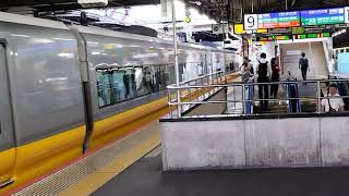 E657系カツK2編成フレッシュひたち黄(イエロージョンキル)塗装上野駅発車
