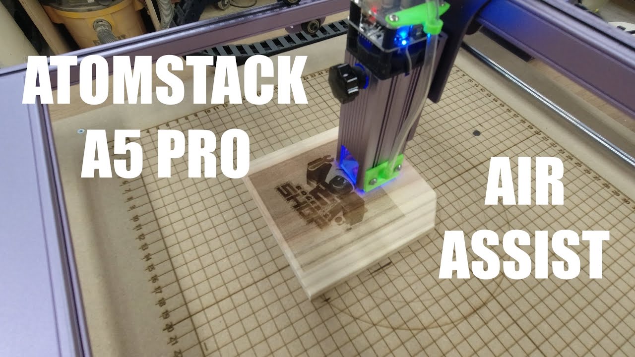 Atomstack A5 Pro Air Assist and Drag Chain Details 