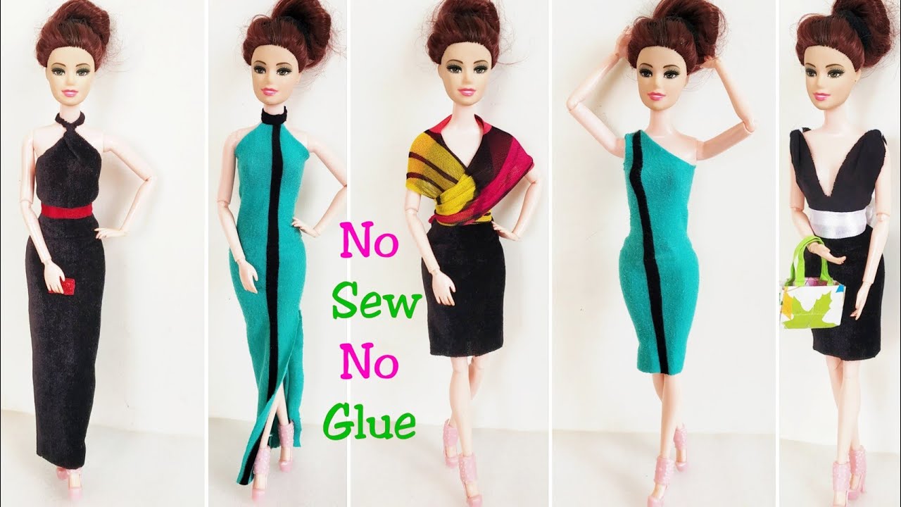 5 Super Easy No Sew No Glue Barbie ...