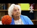 102 Year Old Leaves Her Wheelchair to Shoot Some Hoops! | Old People's Home For 4 Year Olds