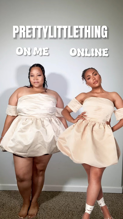 PrettyLittleThing Try on haul online vs on me #fashion #haul #prettylittlething #plussize