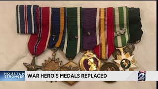 War hero's medals replaced