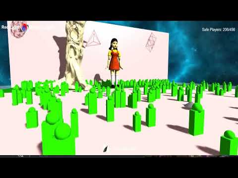 Red Light Green Light 3D Game. JavaScript Three.js. Inspiration for game and mucid