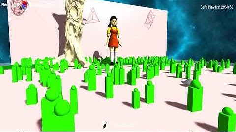 Red Light Green Light 3D Game. JavaScript Three.js. Inspiration for game and mucid