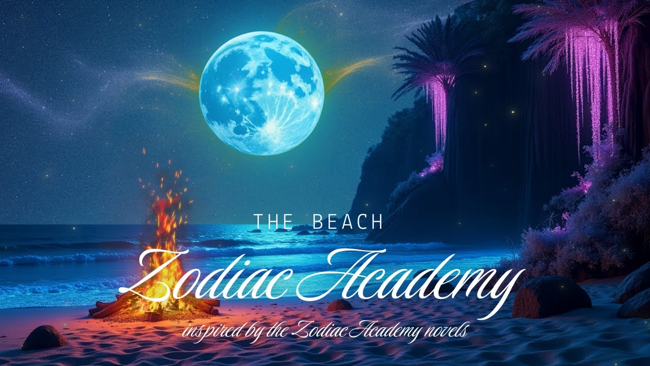 Zodiac Academy Beach | Moonlit Ambience & Celestial Waves