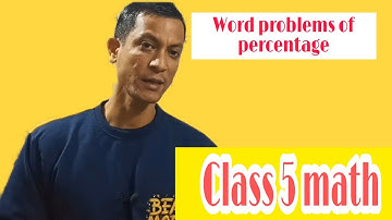 word problems of percentage ll class 5 math ll