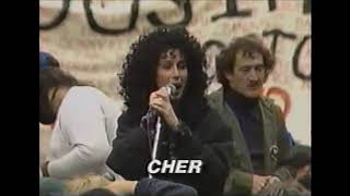 Cher at Homeless Protest on Capitol Hill in Washington, DC. 1988
