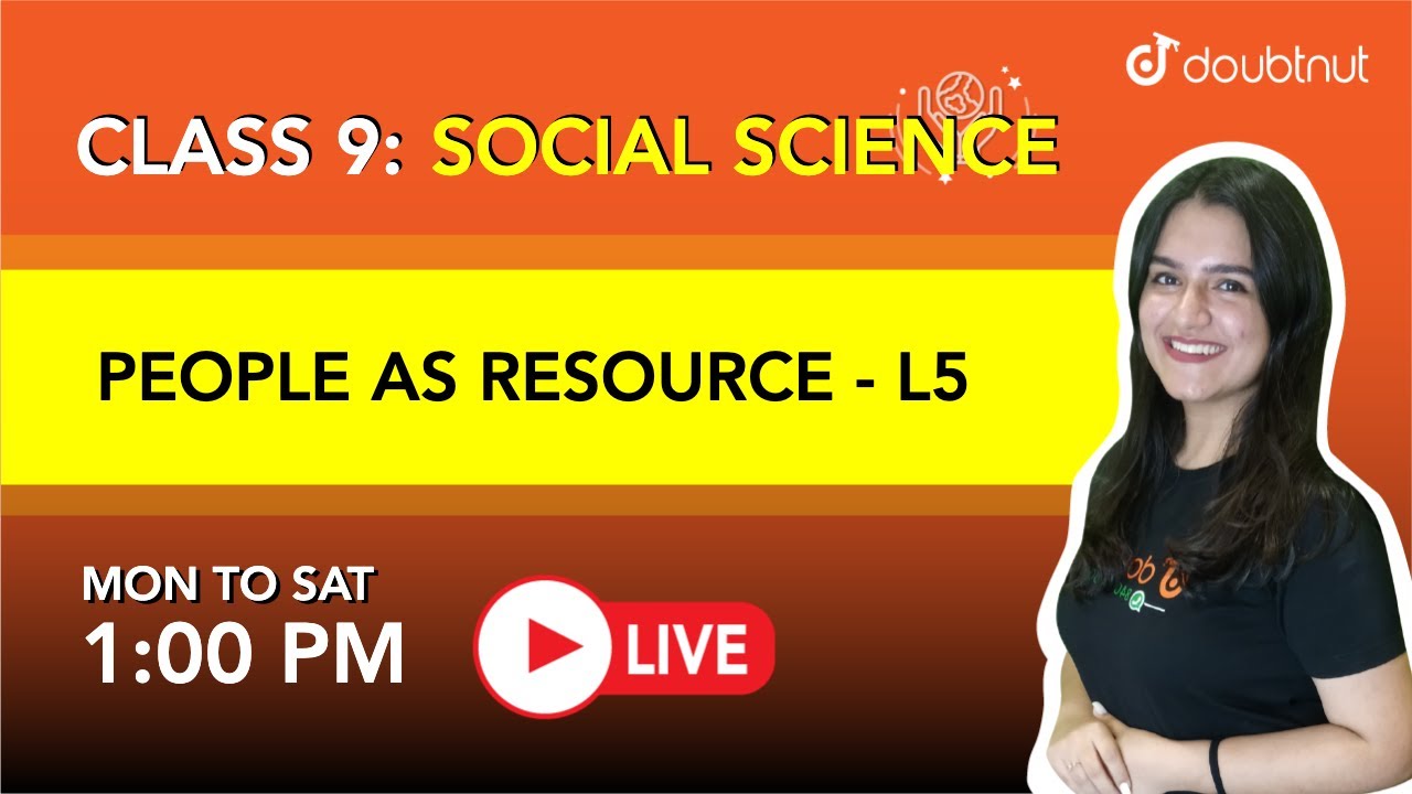 PEOPLE AS RESOURCE Unemployment Class 9 Social Science 1 PM Class 