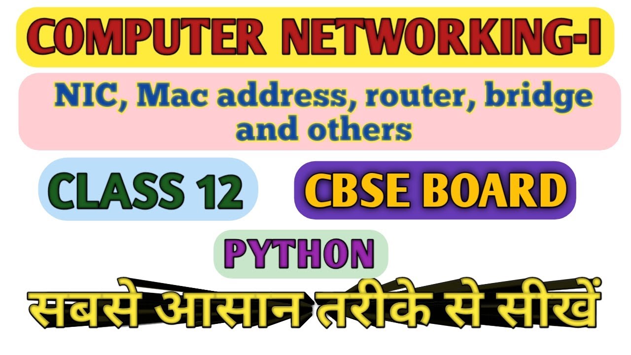 Computer Networking-I/Network Devices,Hardware/Router/Hub/(Part-3)/Python/Class-12/CBSE2021/Arti Mam