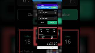Age Calculator app for Mobile #proaamir #android #apple #apps #shorts screenshot 3