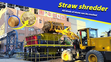 Large Straw Shredding Line:The Transformation from Straw to Biomass Fuel#strawshredder #strawcrusher
