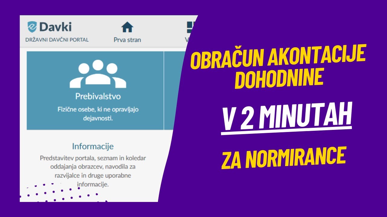 NORMIRANCI obračun akontacije dohodnine