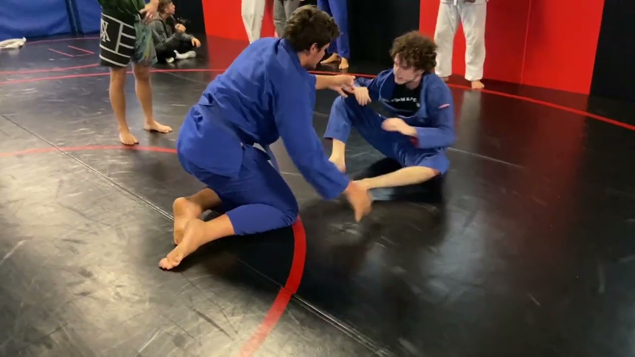 140 lbs Purple Belt Spars with 270 lbs Blue Belt