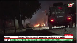 En direct Pikine: Ca chauffe grave entre manifestants et les FDS