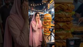 Guys ye burger dekh ke mujhe laga isko khane ke liye mouth upgrade karwana parega 😭🔥zingerburger🍔