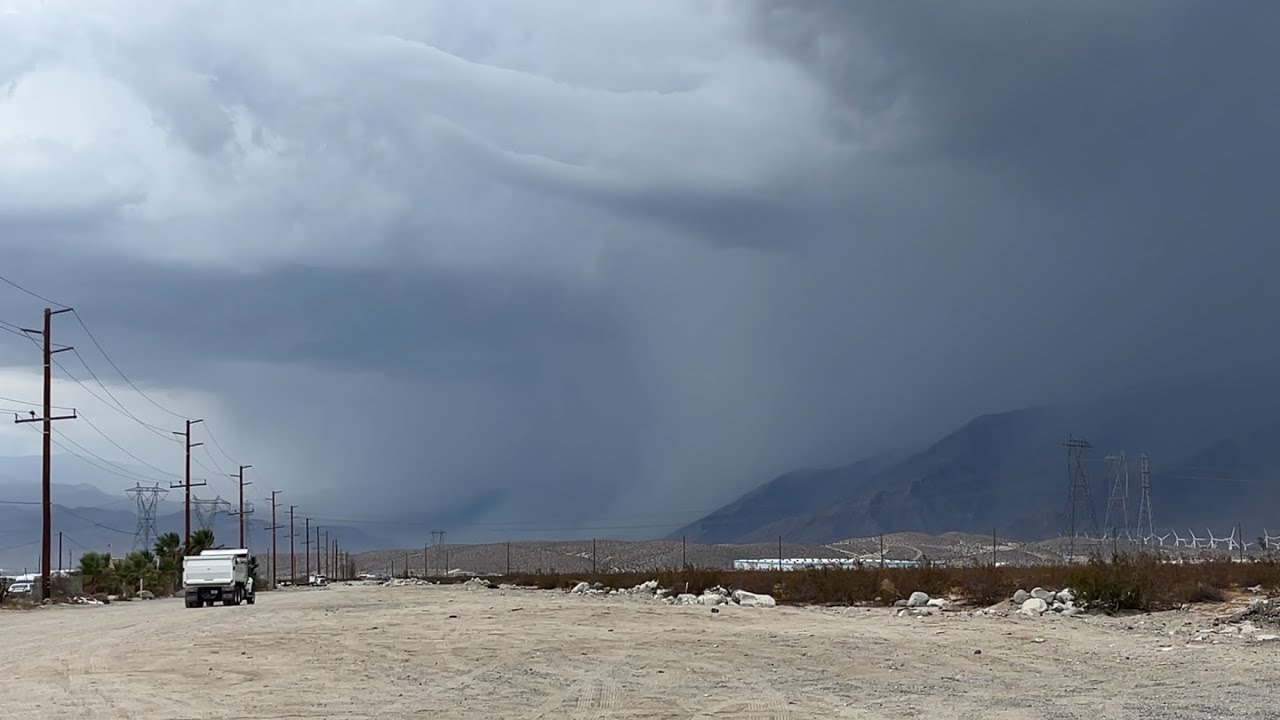 Chasing the Monsoon ⛈️💨 Severe Thunderstorm Palm Springs, CA - YouTube