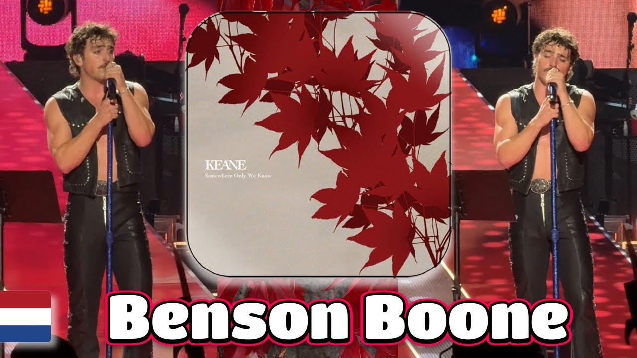 Benson Boone covering 'Somewhere Only We Know' (Keane) in Amsterdam🇳🇱 (Night 1) 