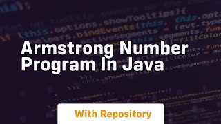 armstrong number program in java
