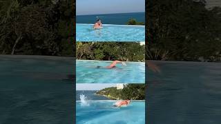Swimming training | swimming pool in an open air | breaststroke | freestyle | butterfly | swimmer