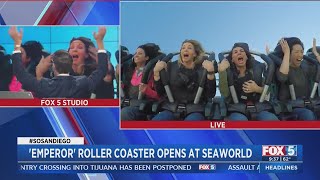 FOX 5 Crew Rides SeaWorld's New 'Emperor' Roller Coaster