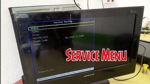 Lcd Led TV Service Menu full information
