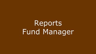 Information Reports in Fund Manager - Tutorial News