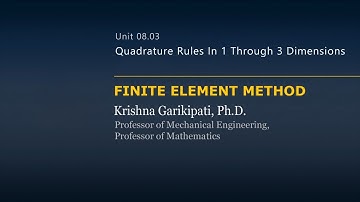 Quadrature Rules in 1D Through 3D — Lesson 2