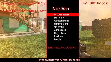 🎅[BO1/1.13/PS3] Project Undercover V2 SPRX Mod Menu FREE (DEX) w/Download !🎅