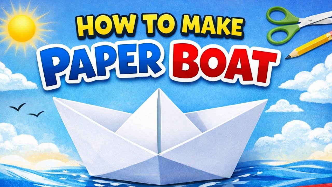 How to Make a Paper Boat | Easy Paper Craft for Kids | Step by Step Tutorial