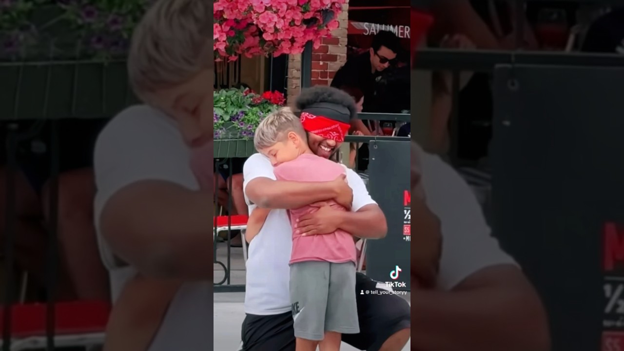 Blind love “hugging strangers” 