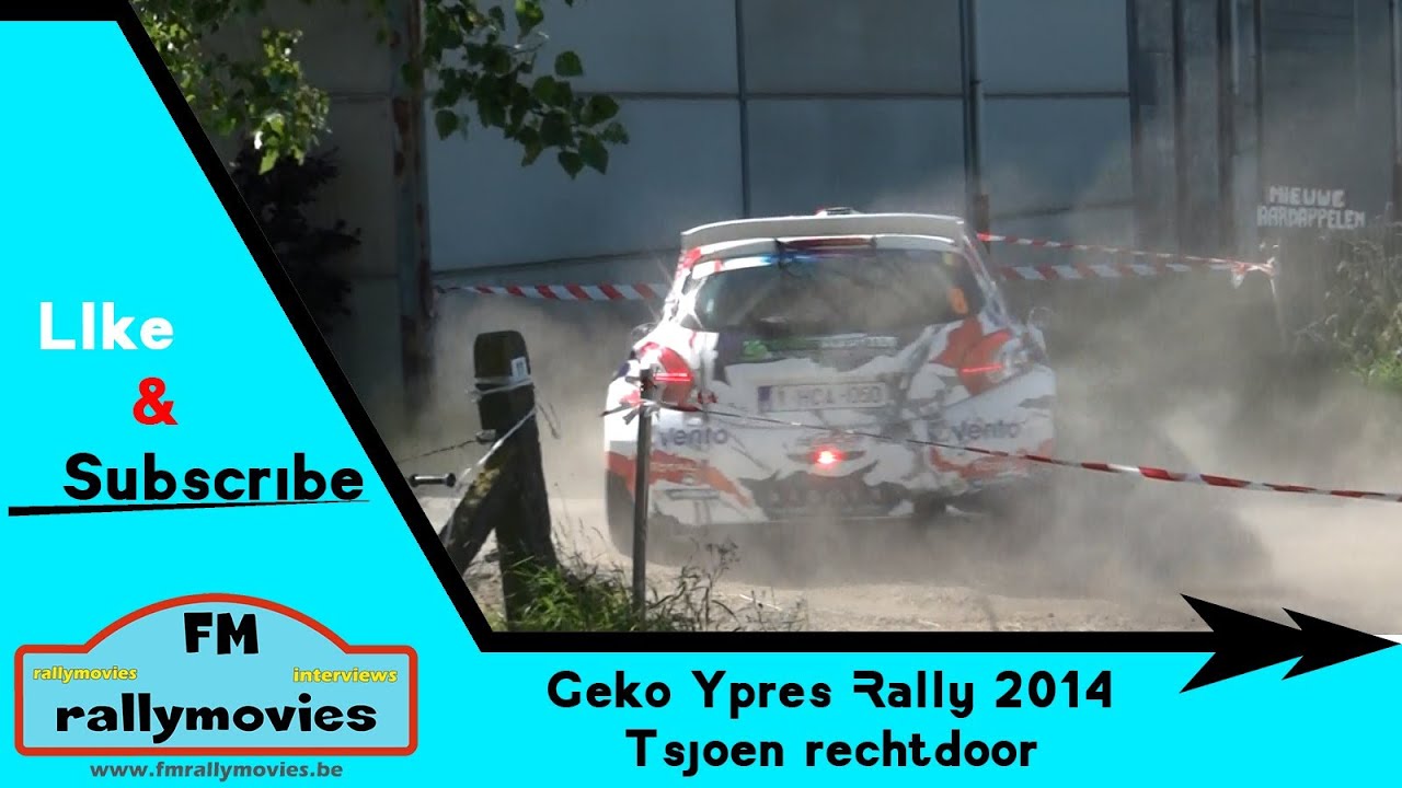 Geko Ypres rally 2014 - Mistake Pieter Tsjoen (Peugeot 208 R5) [HD]