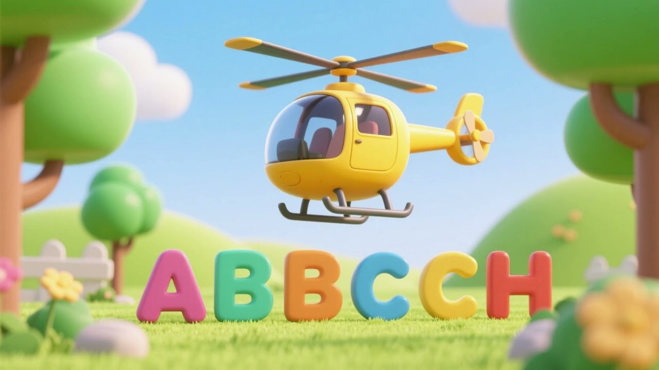 ABCs des gelben Hubschraubers – Alphabet-Kinderlied mit Flugspaß