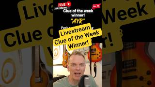 This week's winner of Clue of the Week from Sunday's livestream & next week's Word of the Week