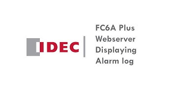 IDEC | FC6A Webserver - Displaying Alarm log