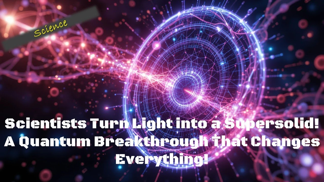 Scientists Turn Light into a Supersolid! A Quantum Breakthrough That ...