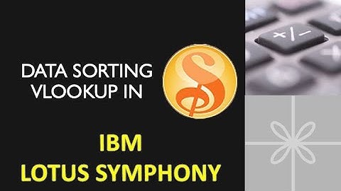 DATA SORTING AND VLOOKUP IN IBM LOTUS SYMPHONY IN TELUGU తెలుగు లో