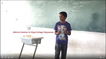 A successful seminar with my student ABHIRAM(JAVA KID) IN VIAJAYA COLLEGE