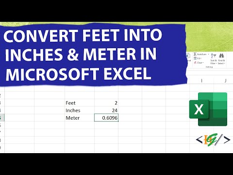 How to Convert Feet in to Meters & Inches in Microsoft Excel | Meter | inch