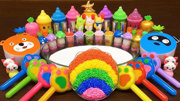 Slime Mixing Random Things Into Glossy Slime For Relaxing ASMR #1128